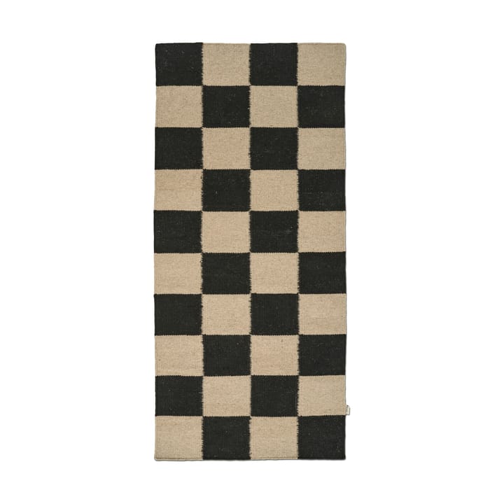 Squares ランナーラグ - Black-natural, 80x200 cm - Classic Collection | クラシックコレクション