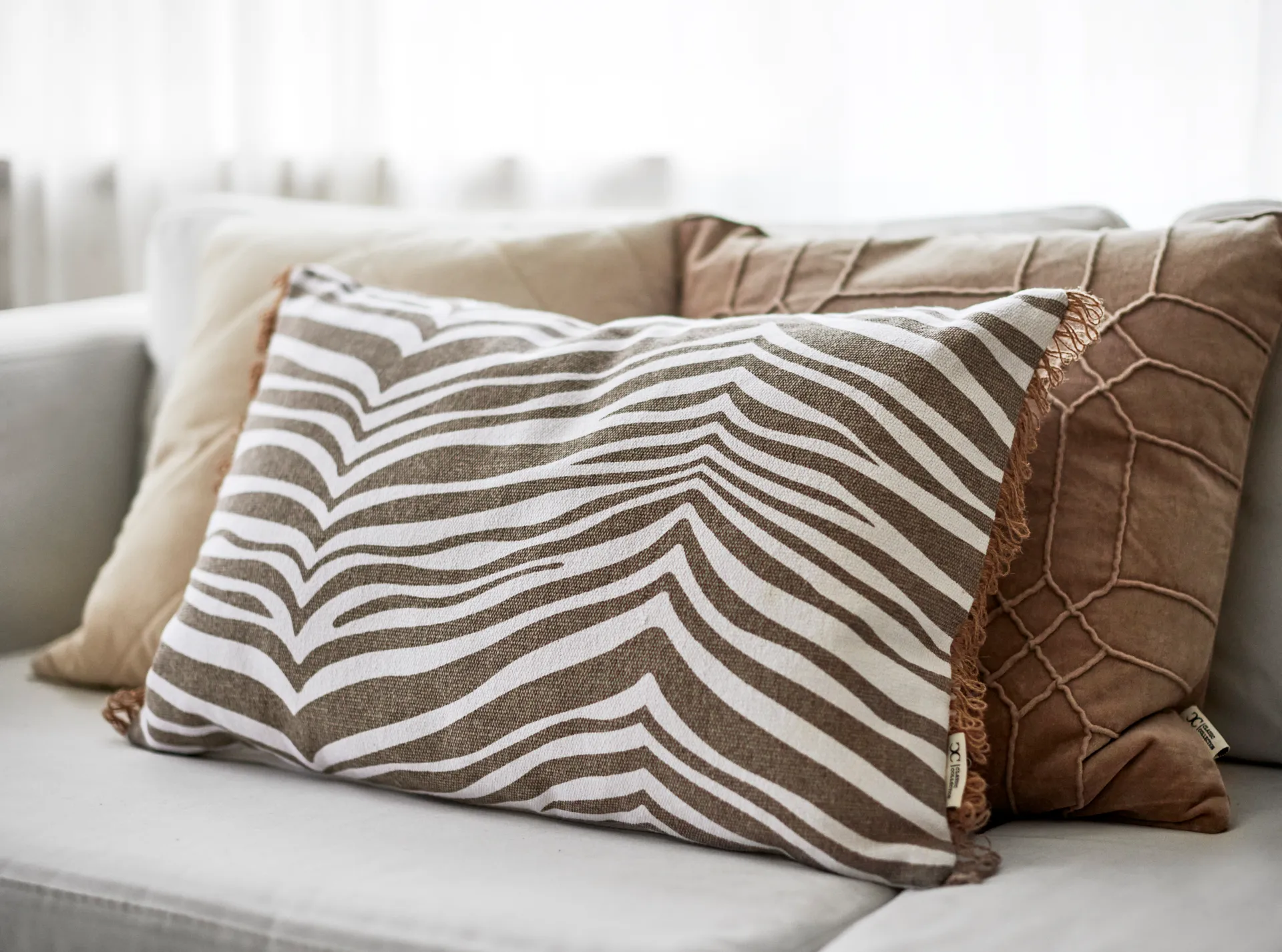 Zebra クッション 40x60 cm, simply taupe (beige) Classic Collection | クラシックコレクション