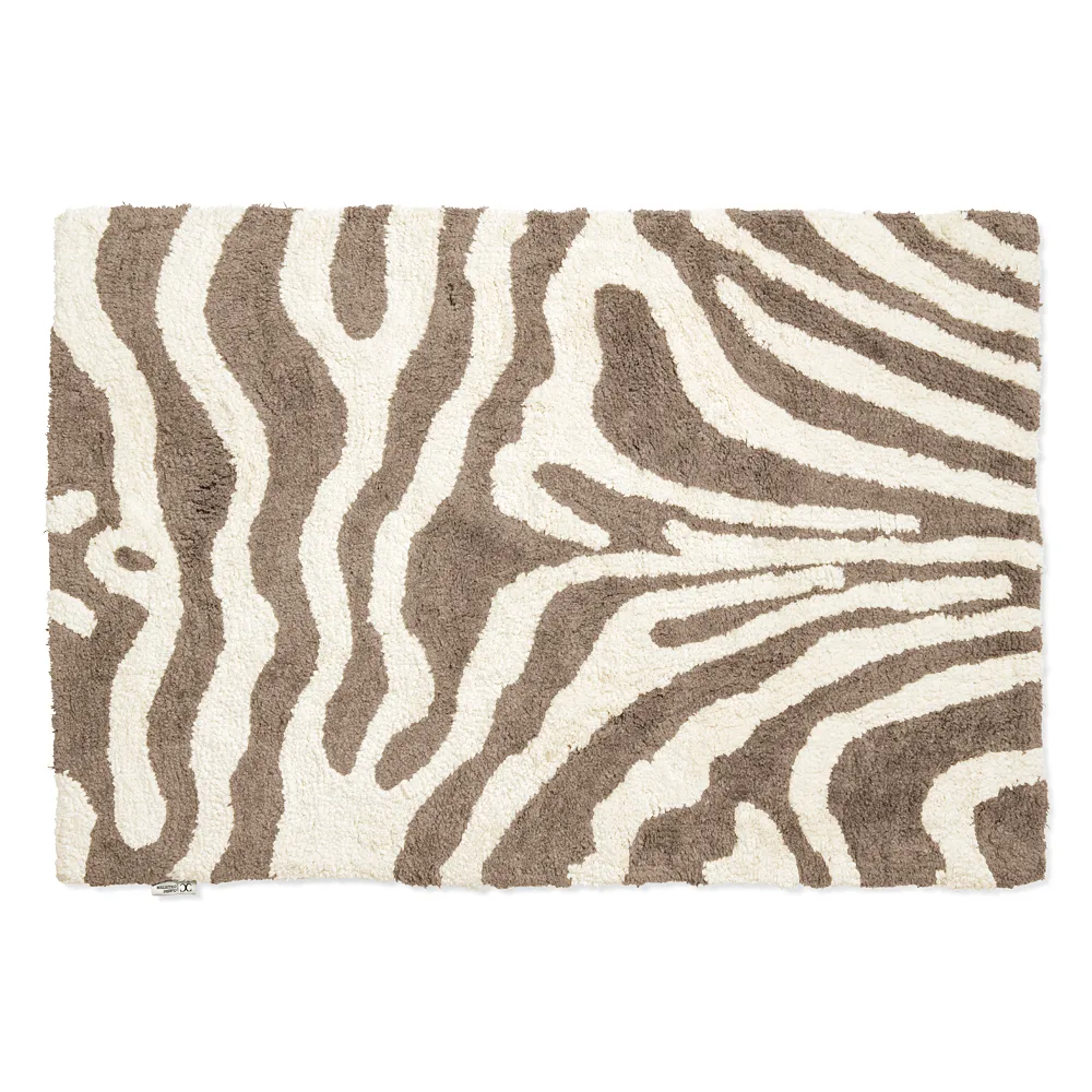 Zebra バスルームマット 60x90 cm, simply taupe-white Classic Collection | クラシックコレクション
