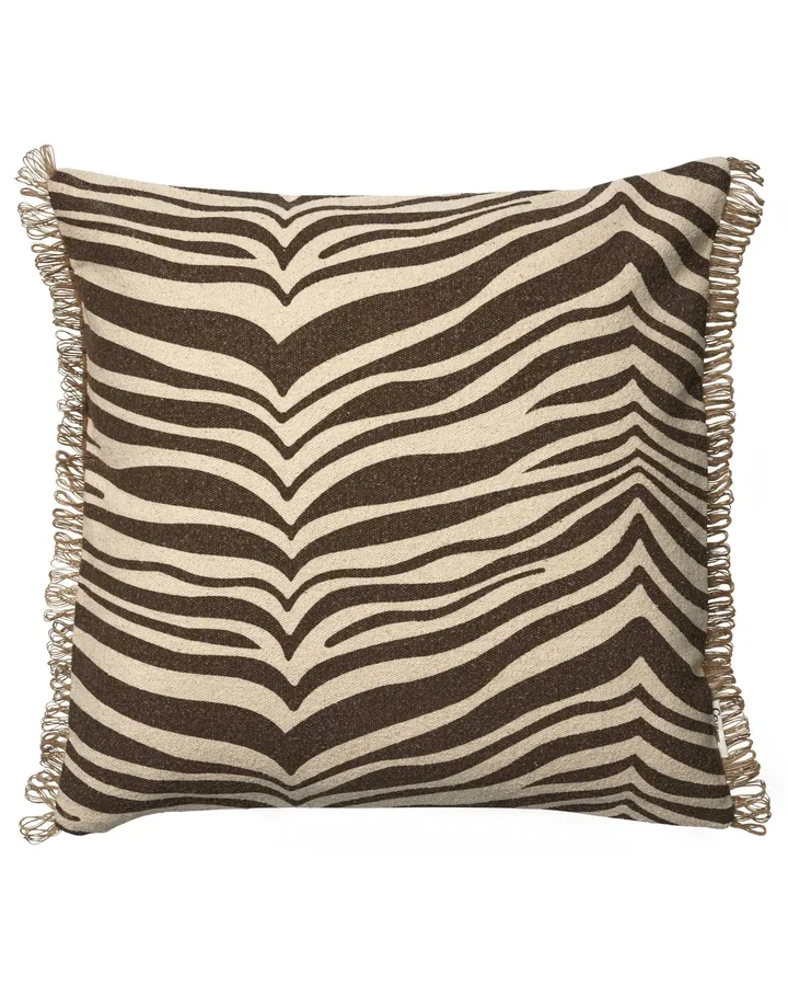 Zebra cushion - Brown-natural, 50x50 cm - Classic Collection | クラシックコレクション