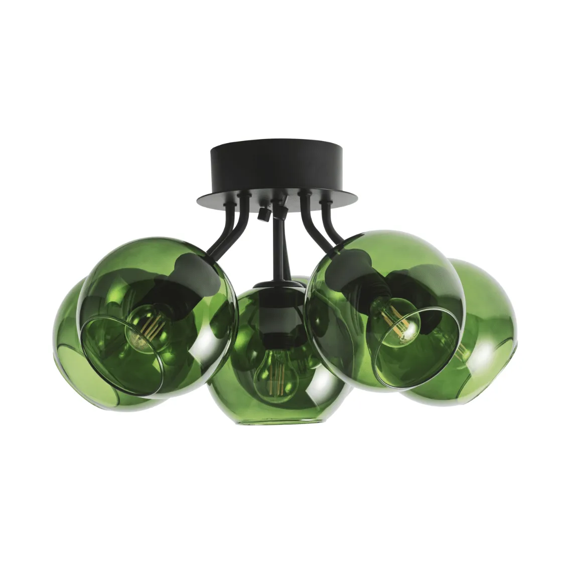 Tage シーリングライト, black, green glass CO Bankeryd