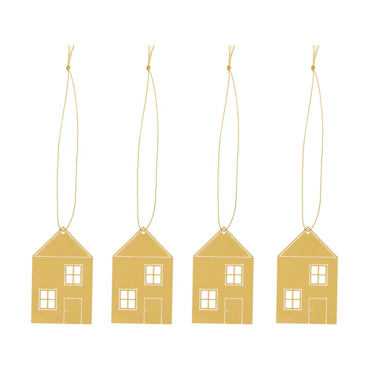 クリスマスデコ タウンハウス 6 cm - Brass - Cooee Design | クーイーデザイン