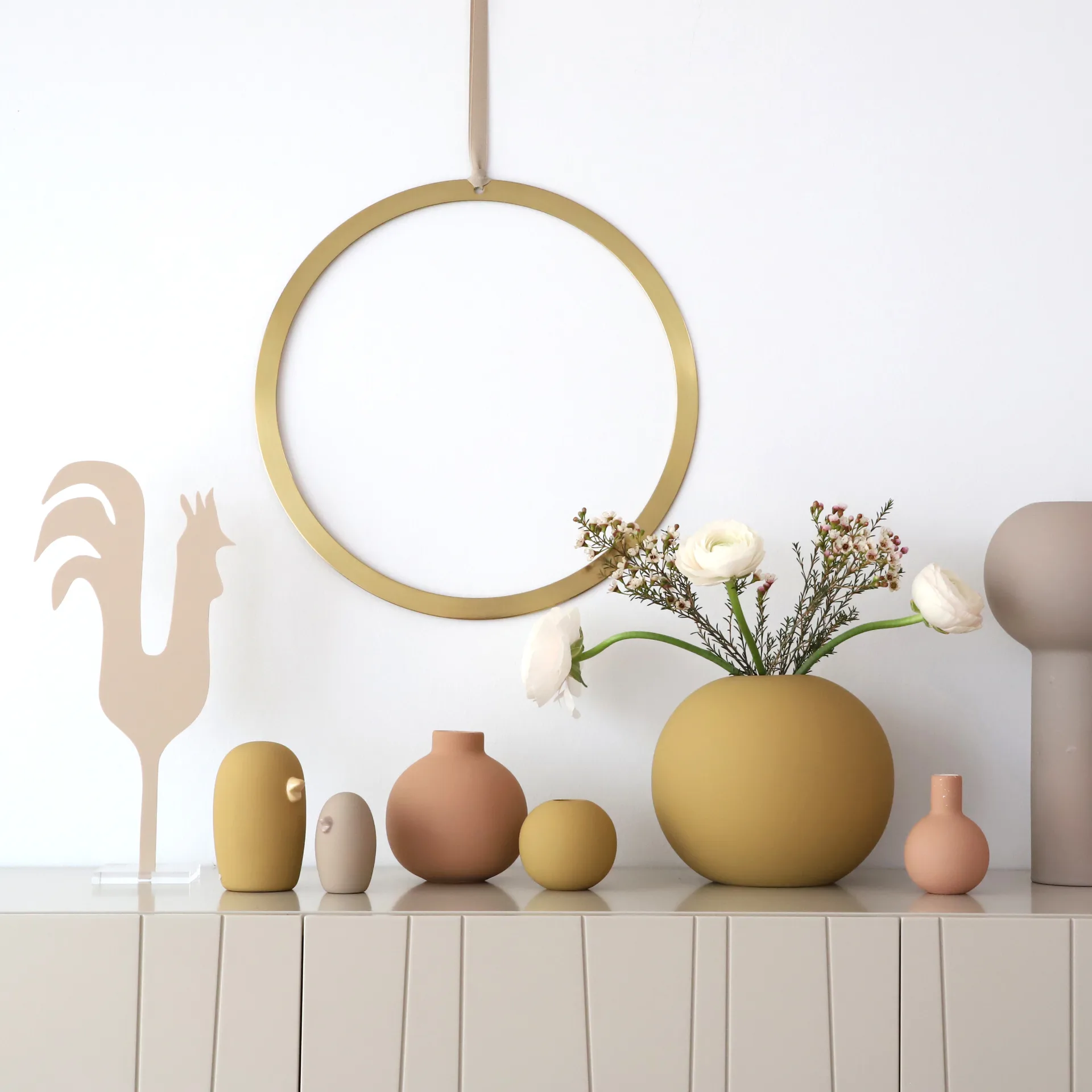 セラミック バード 8 cm, sand Cooee Design | クーイーデザイン