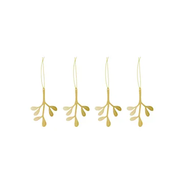 Cooee オーナメント brass 4パック - Mistletoe - Cooee Design | クーイーデザイン