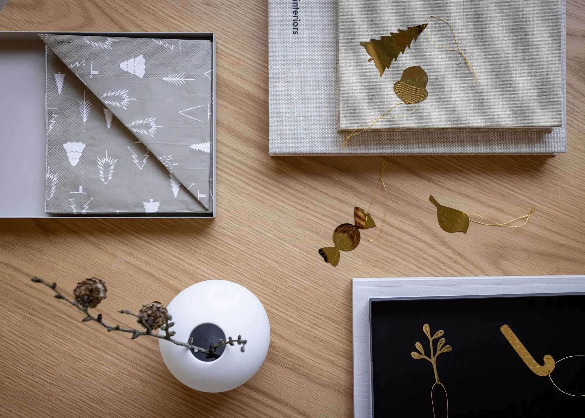 Cooee オーナメント brass 4パック, Winter bird Cooee Design | クーイーデザイン