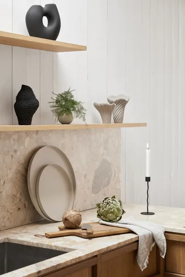 Curved キャンドルホルダー 23 cm - Black - Cooee Design | クーイーデザイン