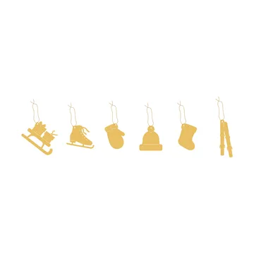 Deco Winter activities クリスマスオーナメント 6点セット - Brass - Cooee Design | クーイーデザイン