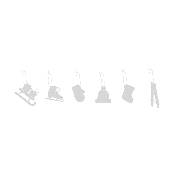Deco Winter activities クリスマスオーナメント 6点セット - Stainless steel - Cooee Design | クーイーデザイン