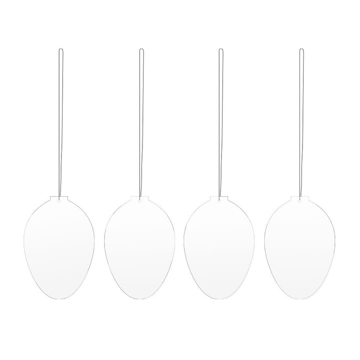 Easter Deco エッグイースターデコレーション 4パック - White - Cooee Design | クーイーデザイン