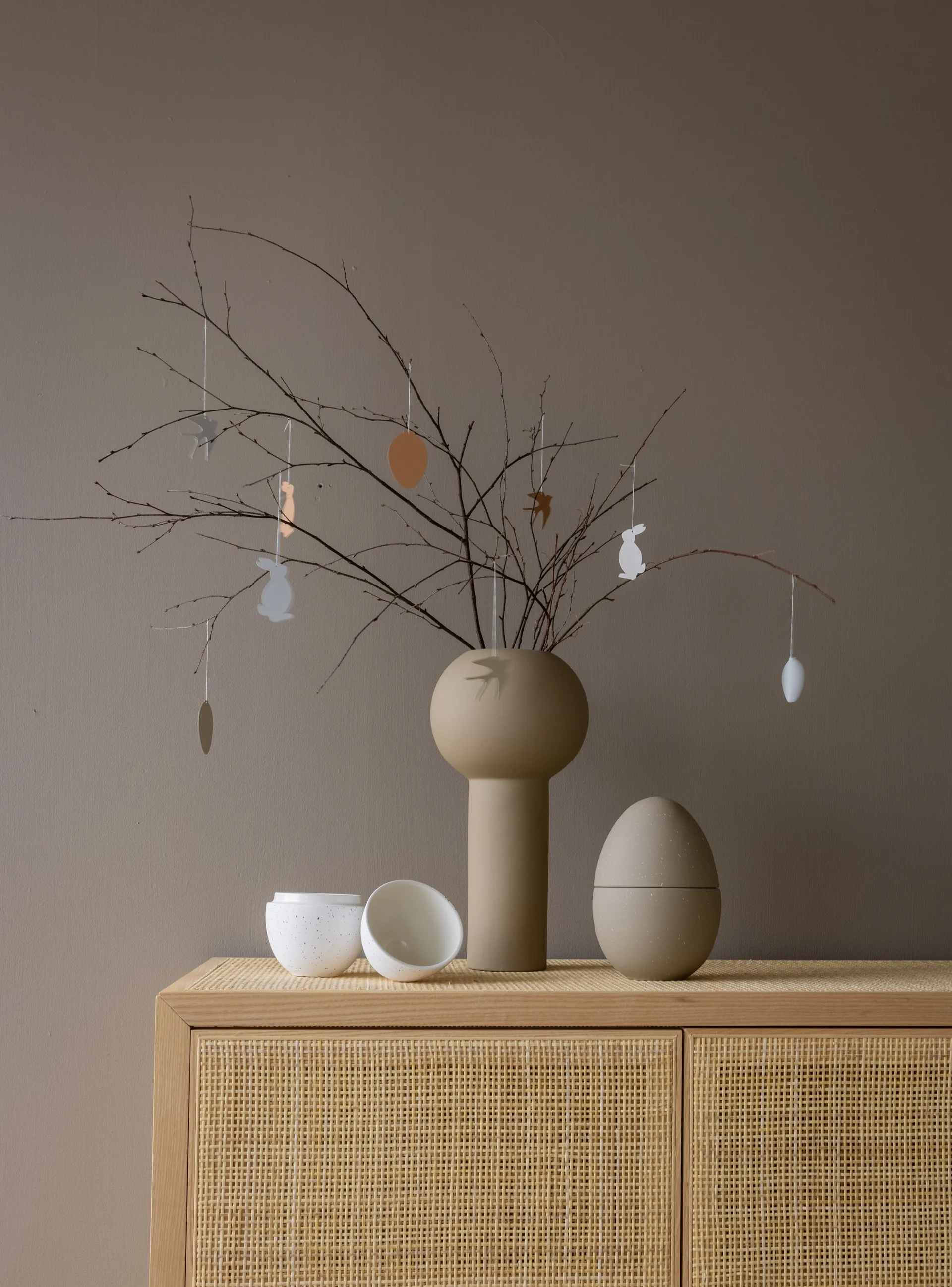 Easter Deco bird イースターデコレーション 4パック, Cafe au lait Cooee Design | クーイーデザイン