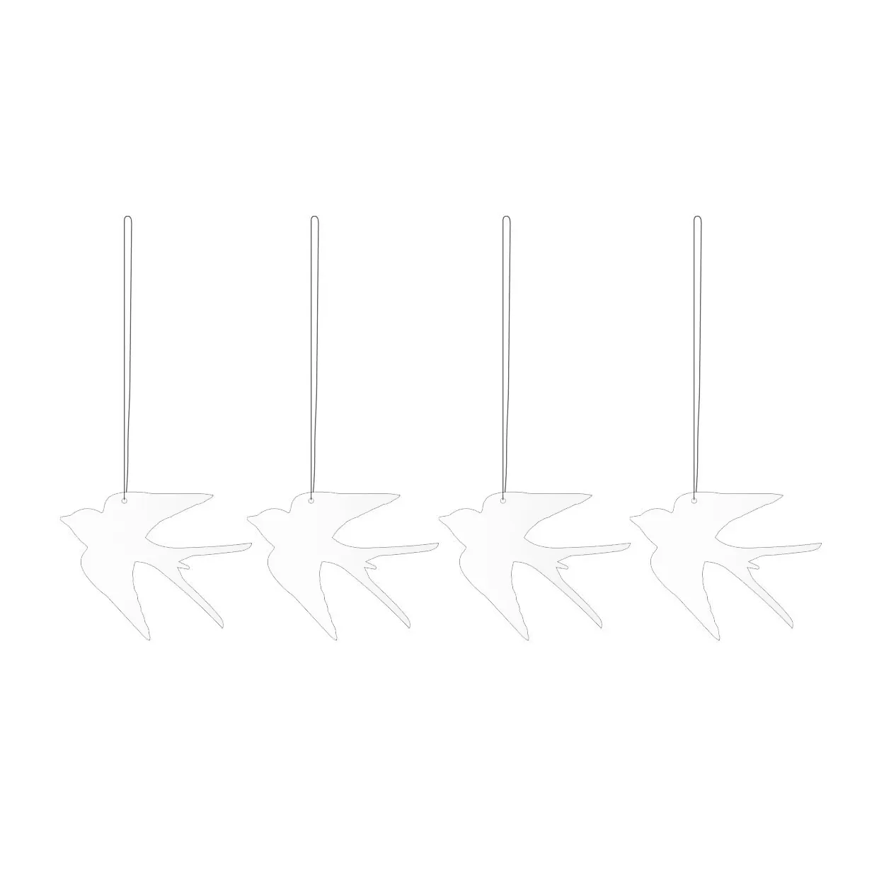 Easter Deco bird イースターデコレーション 4パック, White Cooee Design | クーイーデザイン