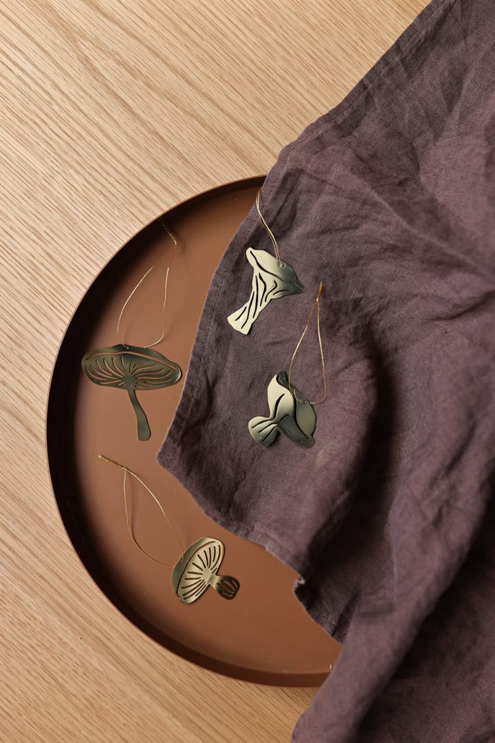 Fungi ハンギングデコレーション 4ピースセット, Brass Cooee Design | クーイーデザイン