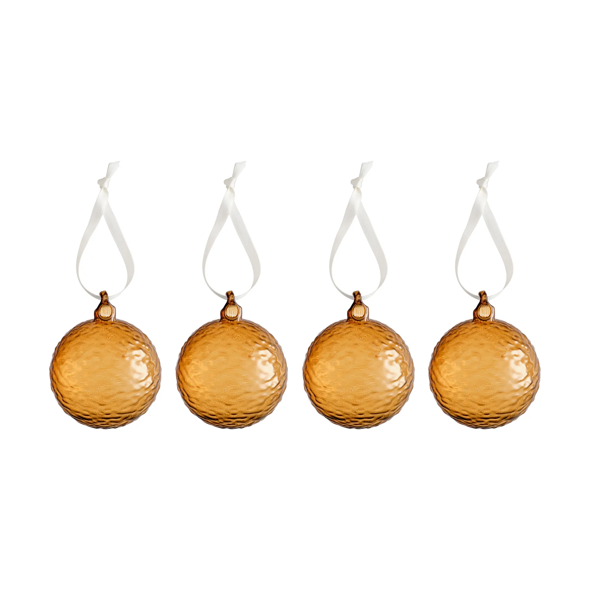 Gry Marble クリスマスオーナメント Ø8 cm 4-pack, Cognac Cooee Design | クーイーデザイン