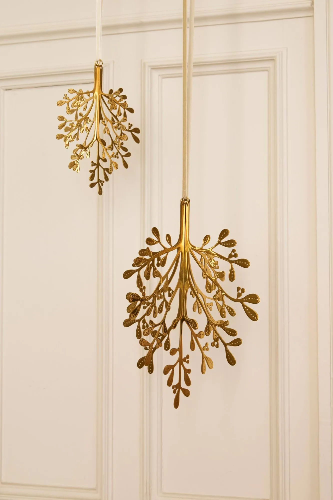 Mistletoe クリスマスオーナメント 2個セット, Brass, 29 cm Cooee Design | クーイーデザイン