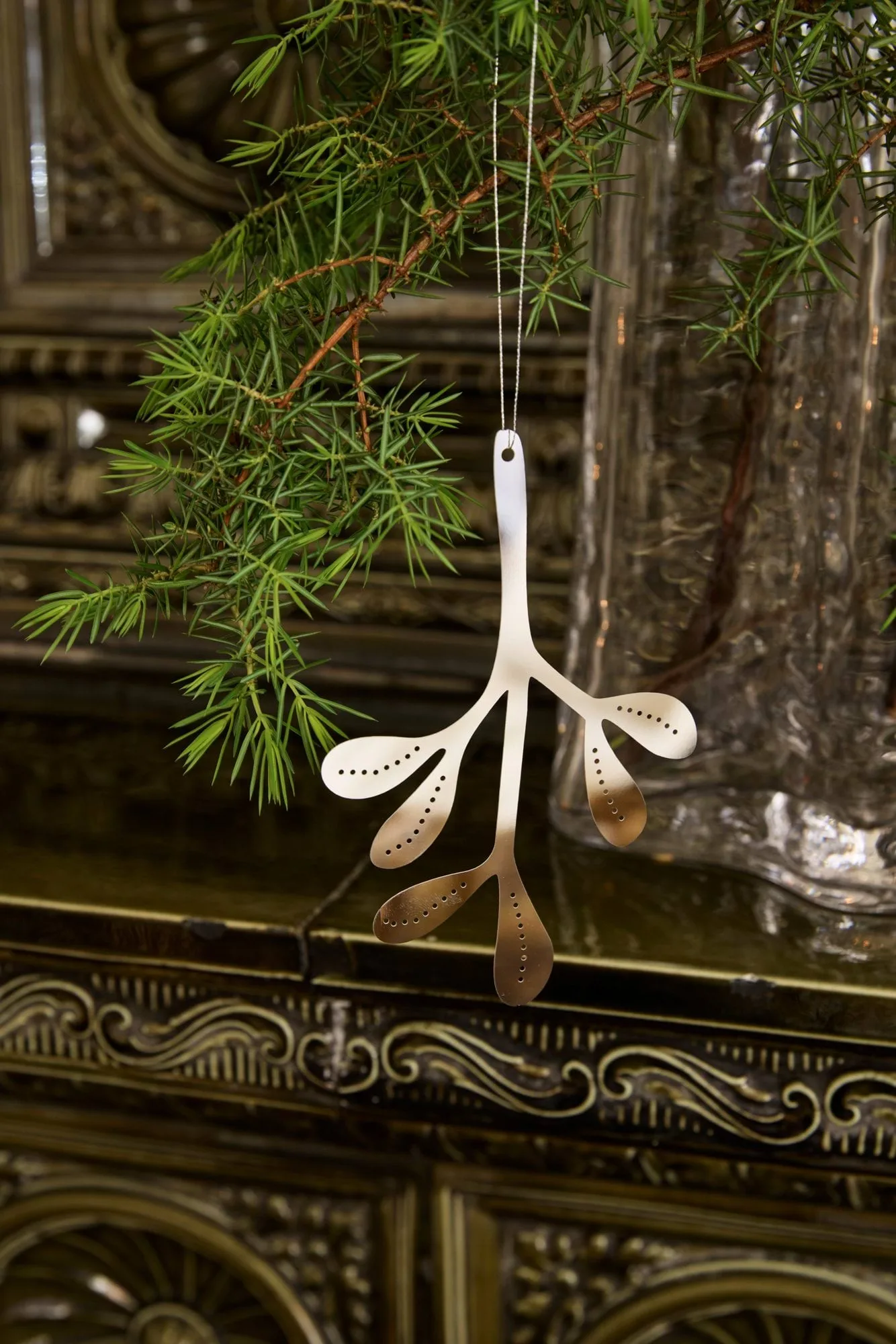 Mistletoe クリスマスオーナメント 2個セット, Stainless steel, 12 cm Cooee Design | クーイーデザイン