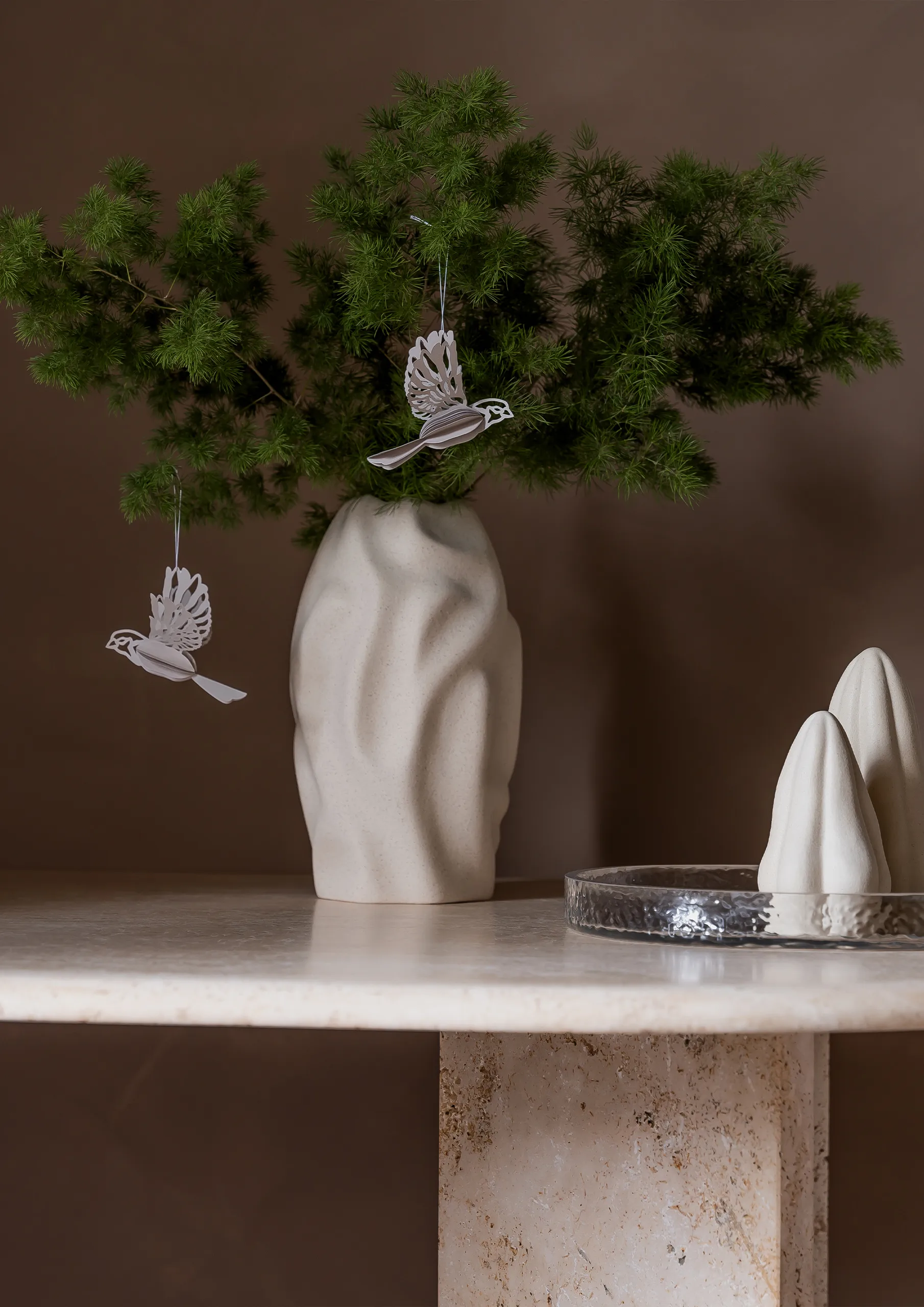 Paper bird ハンギングデコレーション 2パック, Sand Cooee Design | クーイーデザイン