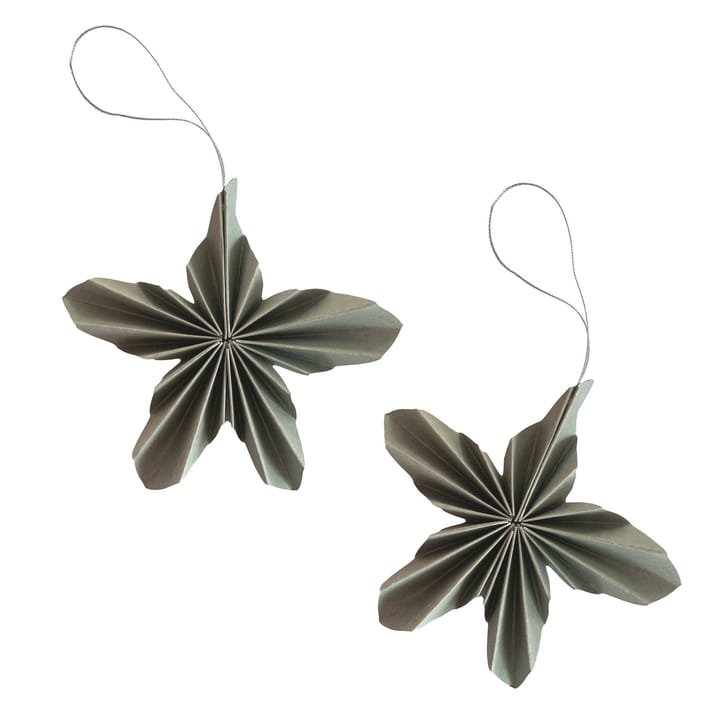 Paper Stars クリスマスオーナメント - sage green - Cooee Design | クーイーデザイン