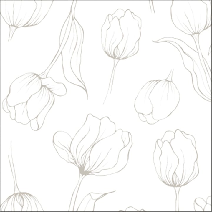 Tulipa ナプキン 16x16 cm - White - Cooee Design | クーイーデ�ザイン
