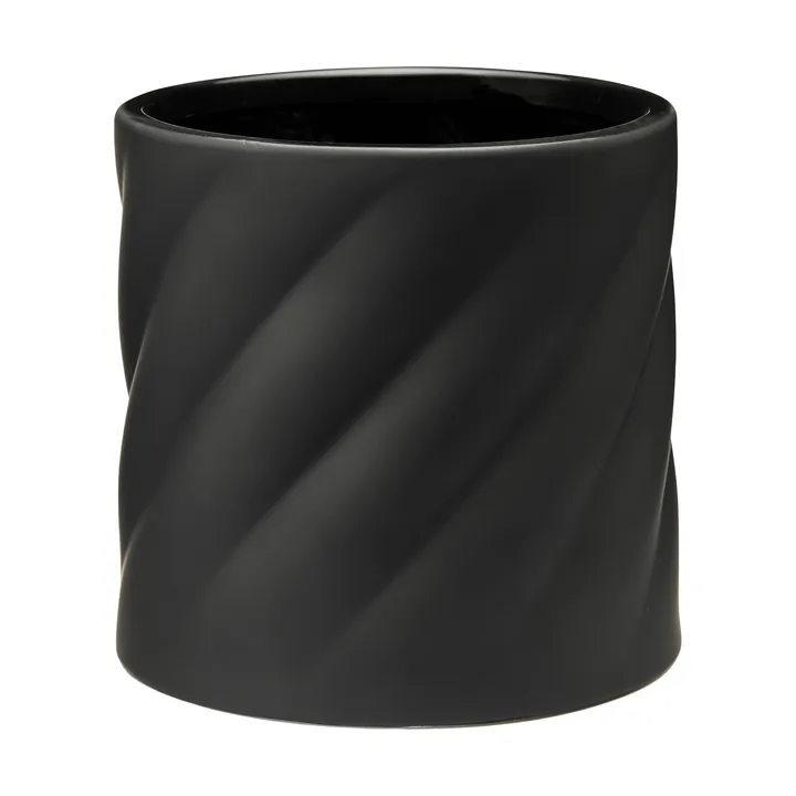 Twist 植木鉢 - Black, medium Ø19 cm - Cooee Design | クーイーデザイン