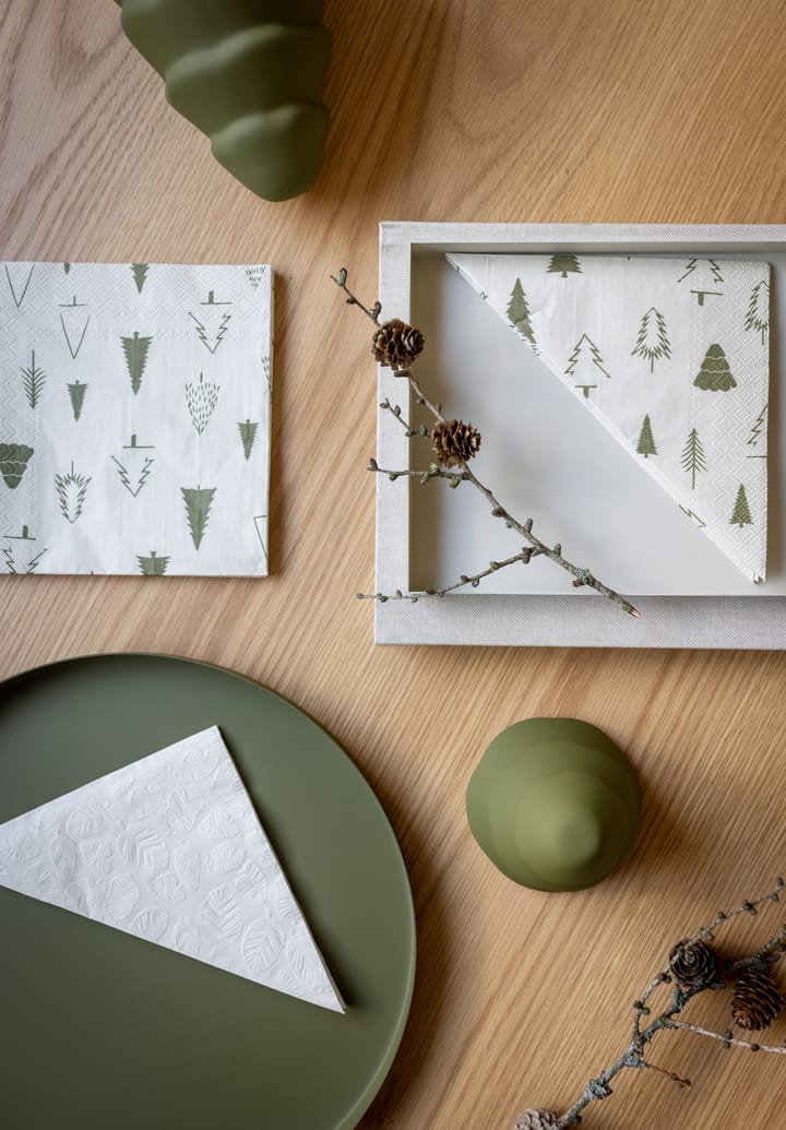 Woods ナプキン 33x33 cm 20パック - Shell-olive - Cooee Design | クーイーデザイン