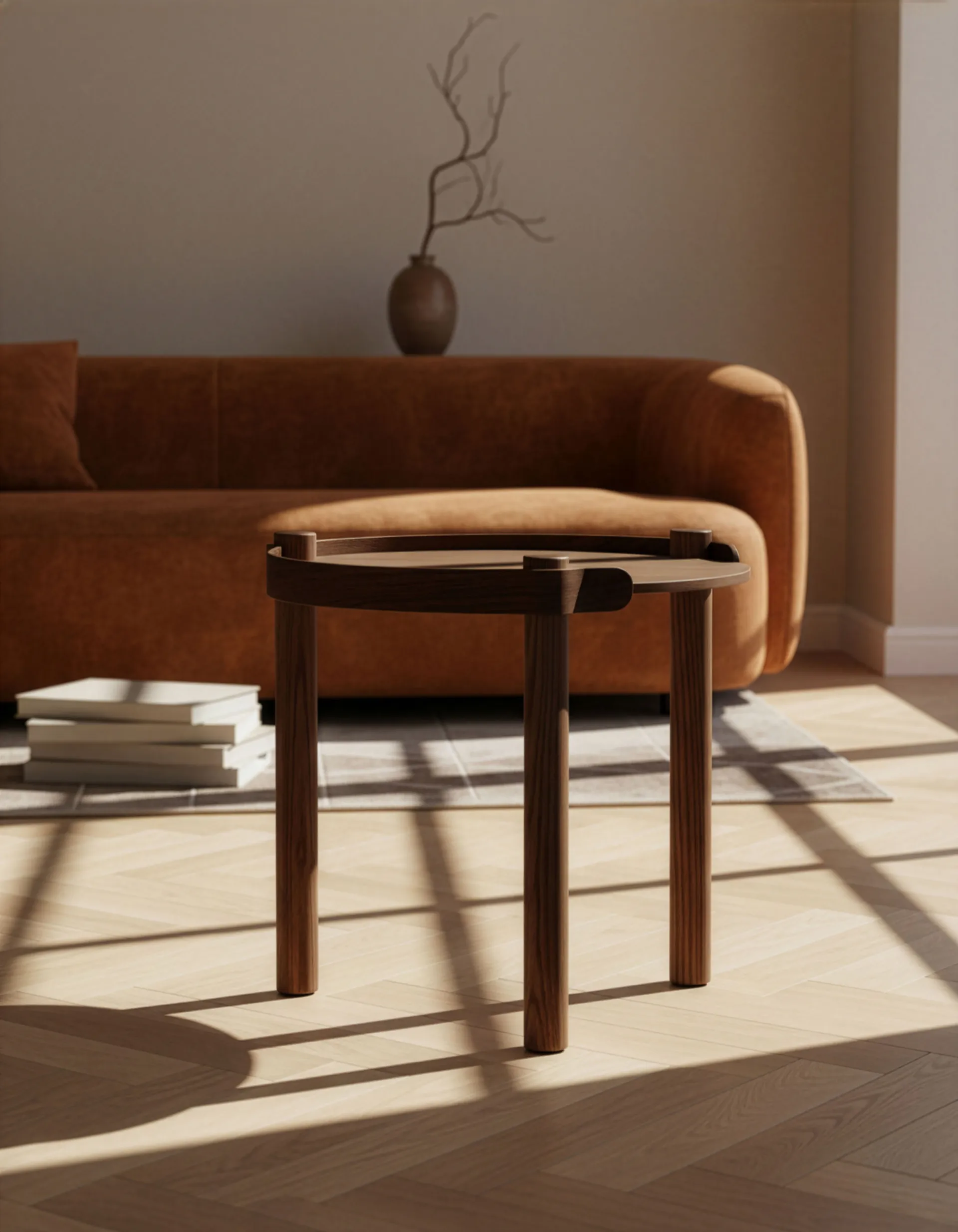 Woody テーブル Ø 45 cm, Dark stained oak Cooee Design | クーイーデザイン