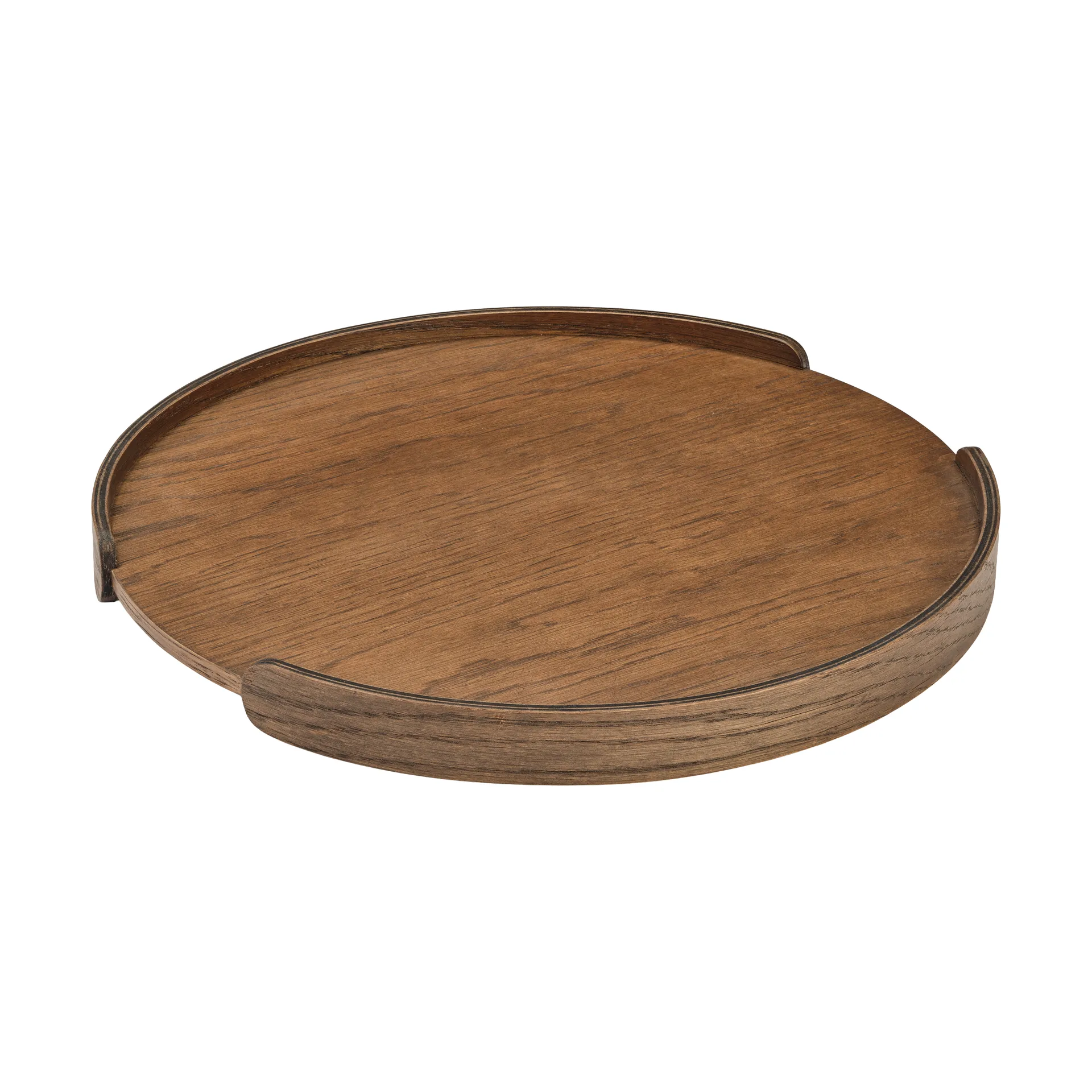 Woody トレイ, Dark stained oak, Ø35 cm Cooee Design | クーイーデザイン