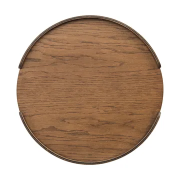 Woody トレイ - Dark stained oak, Ø35 cm - Cooee Design | クーイーデザイン