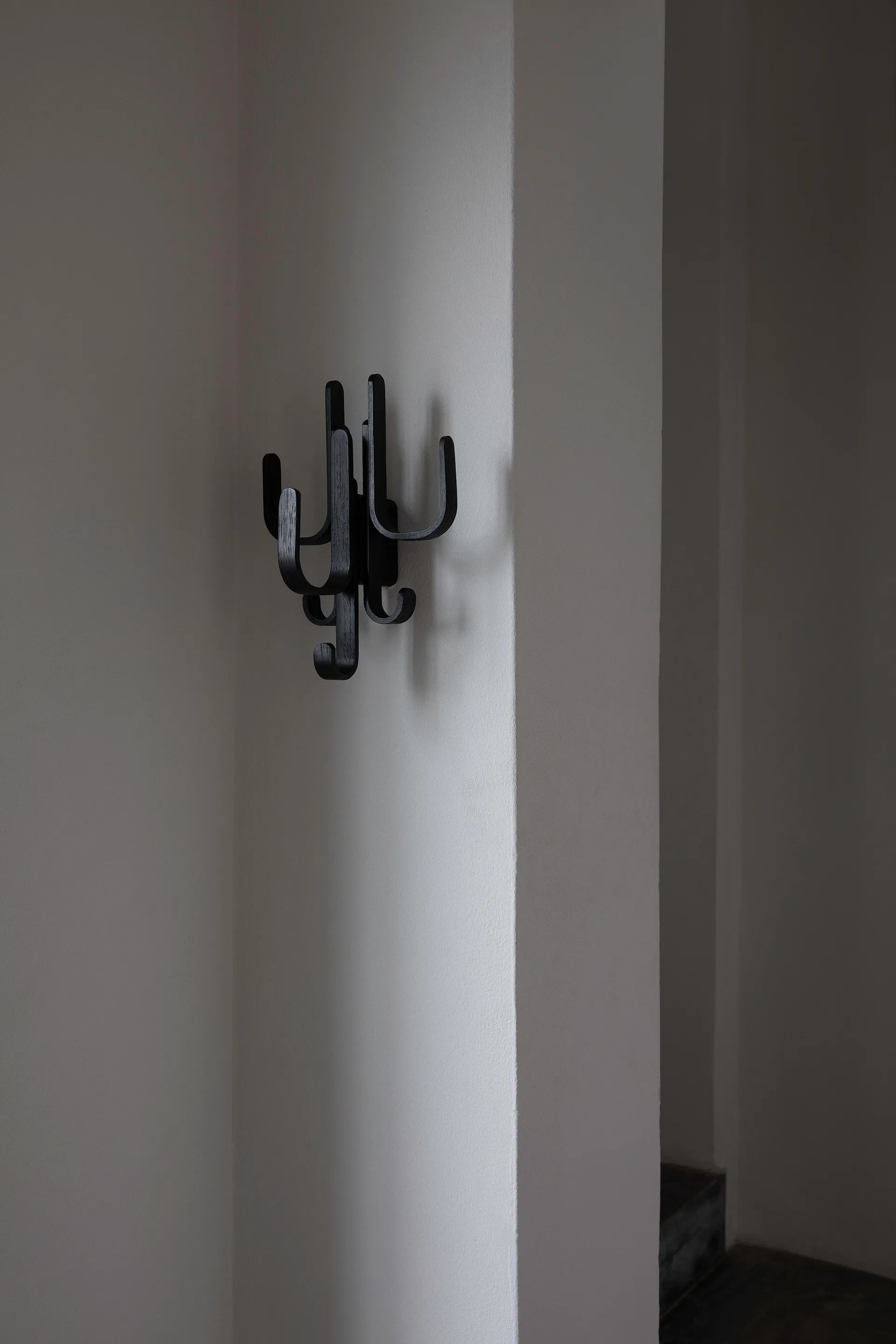 Woody フック Three, Black stained oak Cooee Design | クーイーデザイン