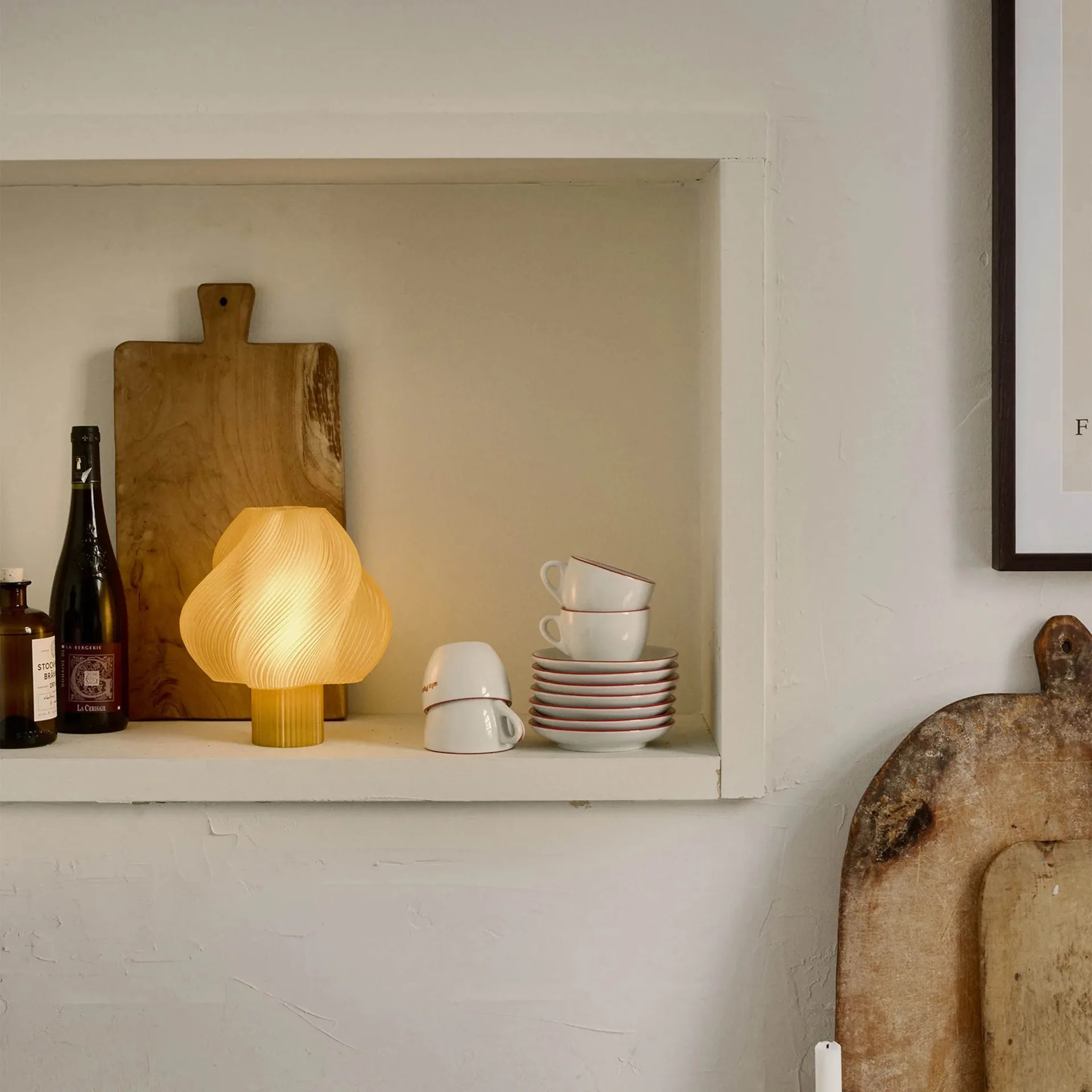 Soft Serve ポータブルテーブルランプ, Limoncello sorbet, 23 cm Crème Atelier