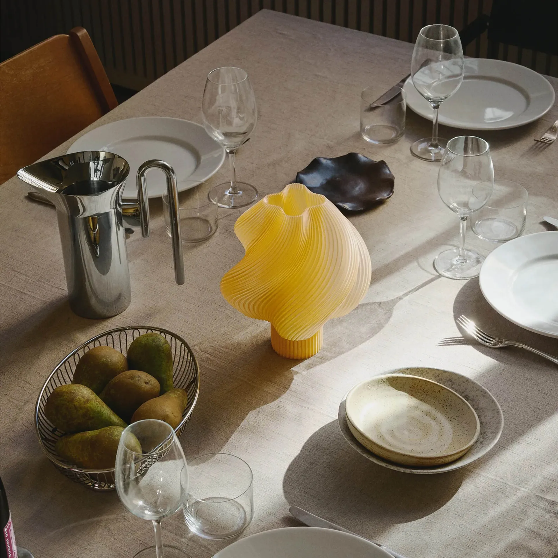 Soft Serve ポータブルテーブルランプ, Limoncello sorbet, 23 cm Crème Atelier