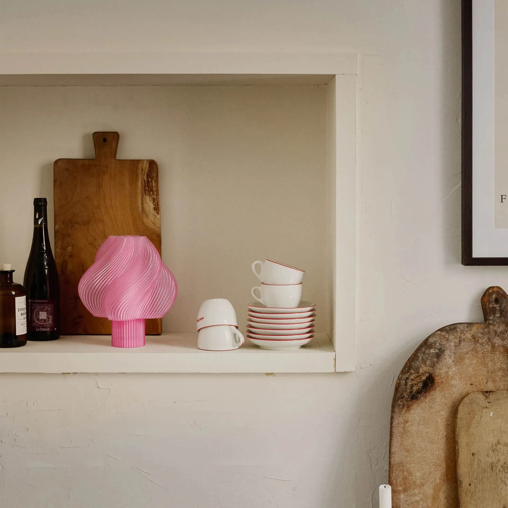 Soft Serve ポータブルテーブルランプ, Rose sorbet, 23 cm Crème Atelier