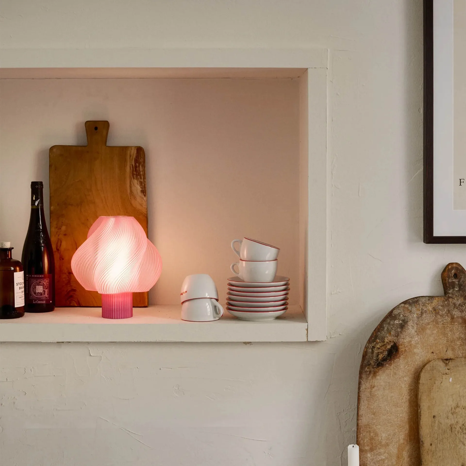 Soft Serve ポータブルテーブルランプ, Rose sorbet, 23 cm Crème Atelier