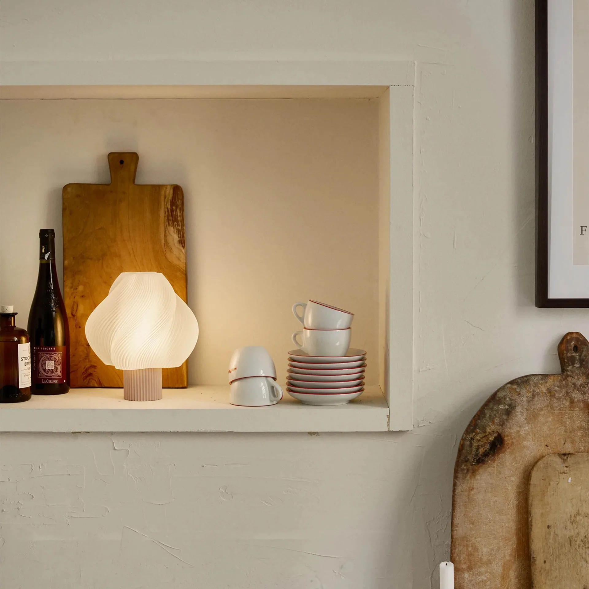 Soft Serve ポータブルテーブルランプ, Wild strawberry, 23 cm Crème Atelier