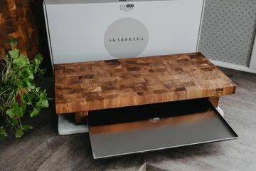 Culimat カッティングボード 50x25 cm - Oak-Stainless Steel Tray - Culimat