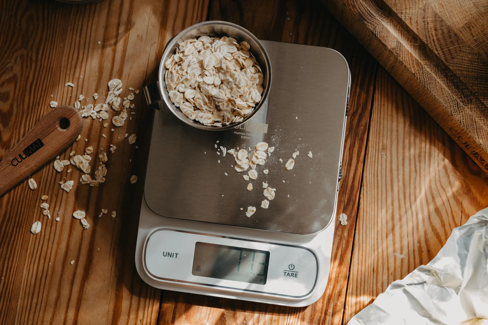 デジタルキッチンスケール 防水, White-silver Culimat