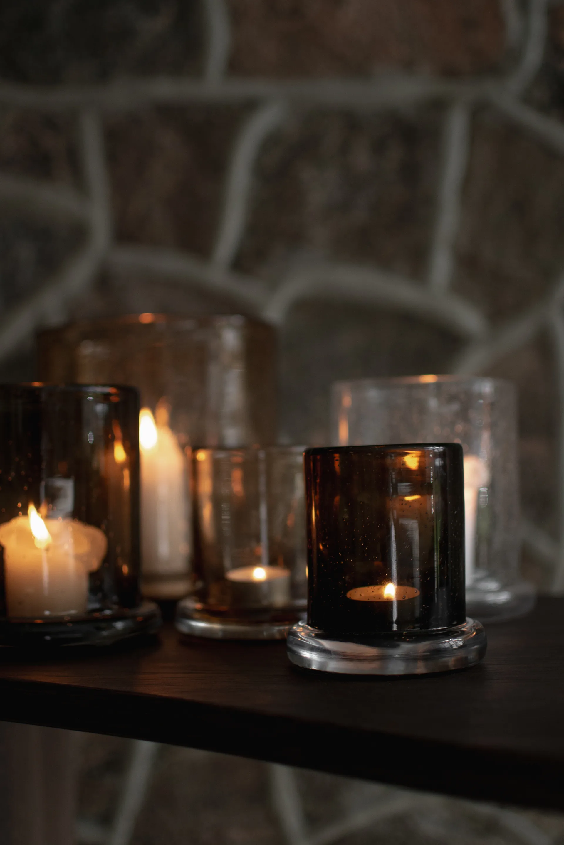 Bubble ティーライトホルダー Ø14 cm, Brown DBKD | ディービーケーディー