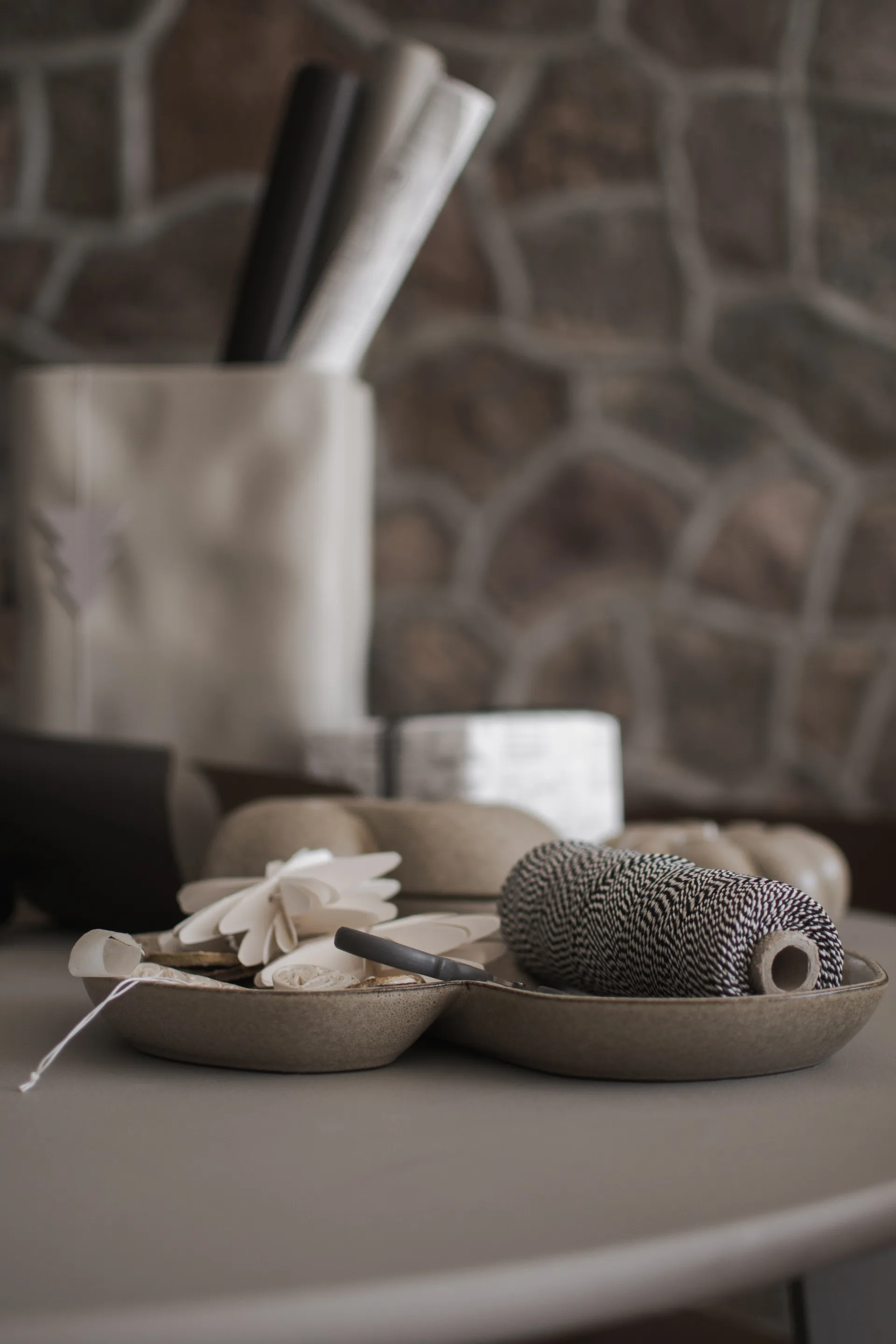 Bun サービングディッシュ 18x30 cm, Beige DBKD | ディービーケーディー