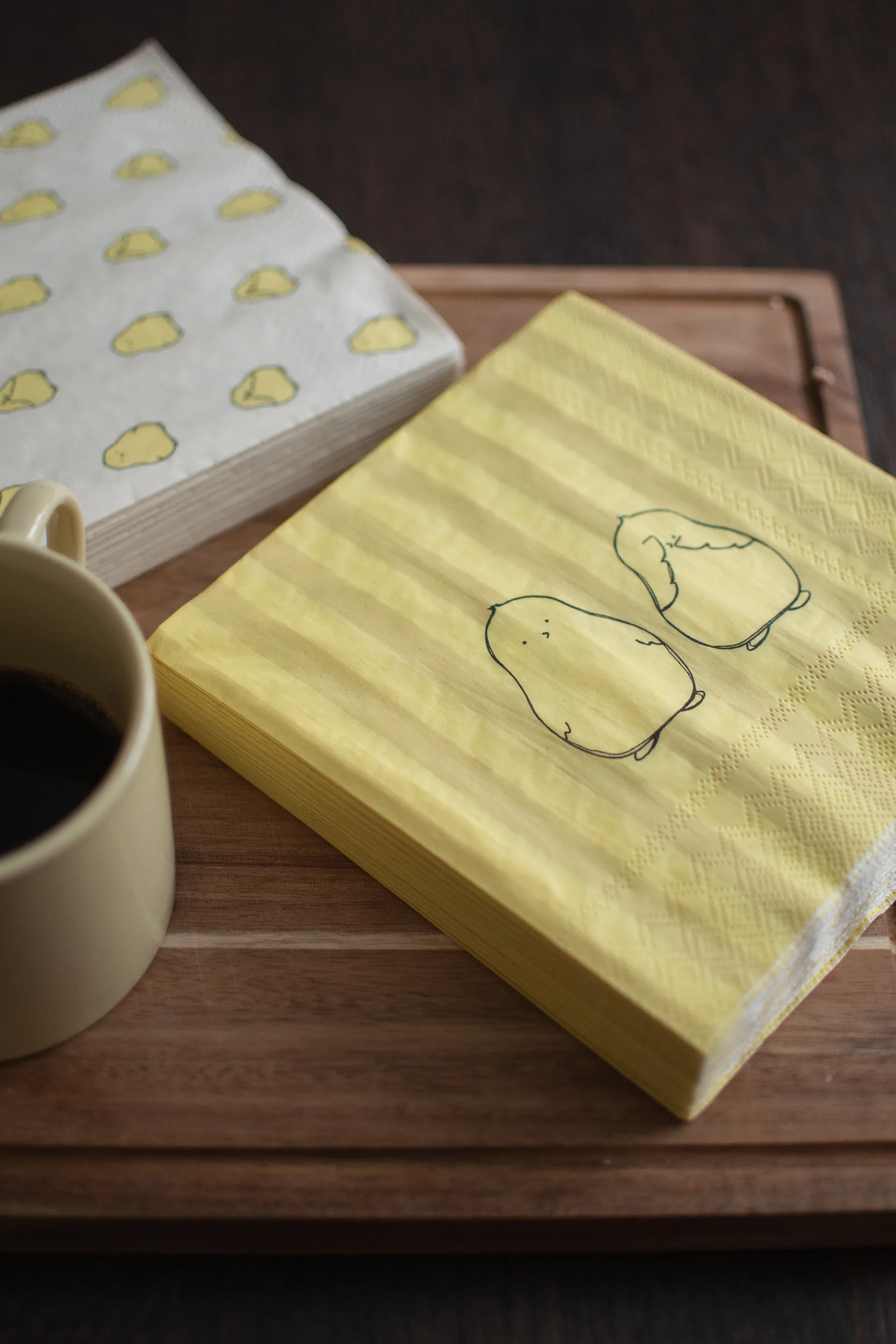 Chubby chicken ストライプ ペーパーナプキン 20パック, Cream, 33x33 cm DBKD | ディービーケーディー