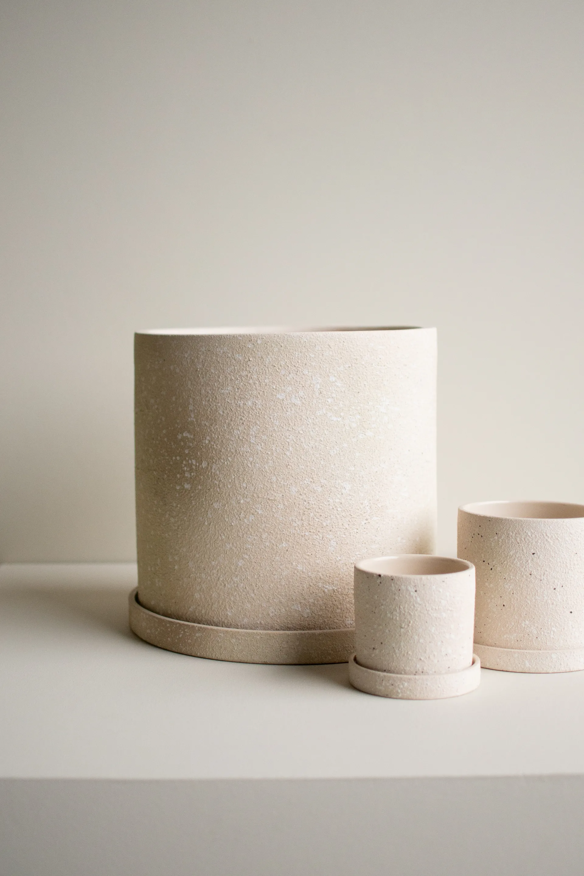 Grow pot Ø30 cm 受け皿込み, Creme structure DBKD | ディービーケーディー