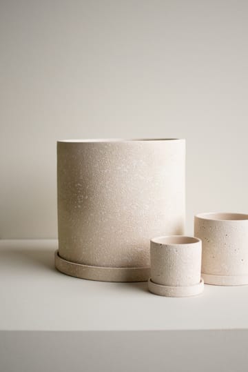 Grow pot Ø30 cm 受け皿込み - Creme structure - DBKD | ディービーケーディー