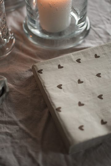 Heart ペーパーナプキン 33x33 cm 20枚 - Brown-beige - DBKD | ディービーケーディー