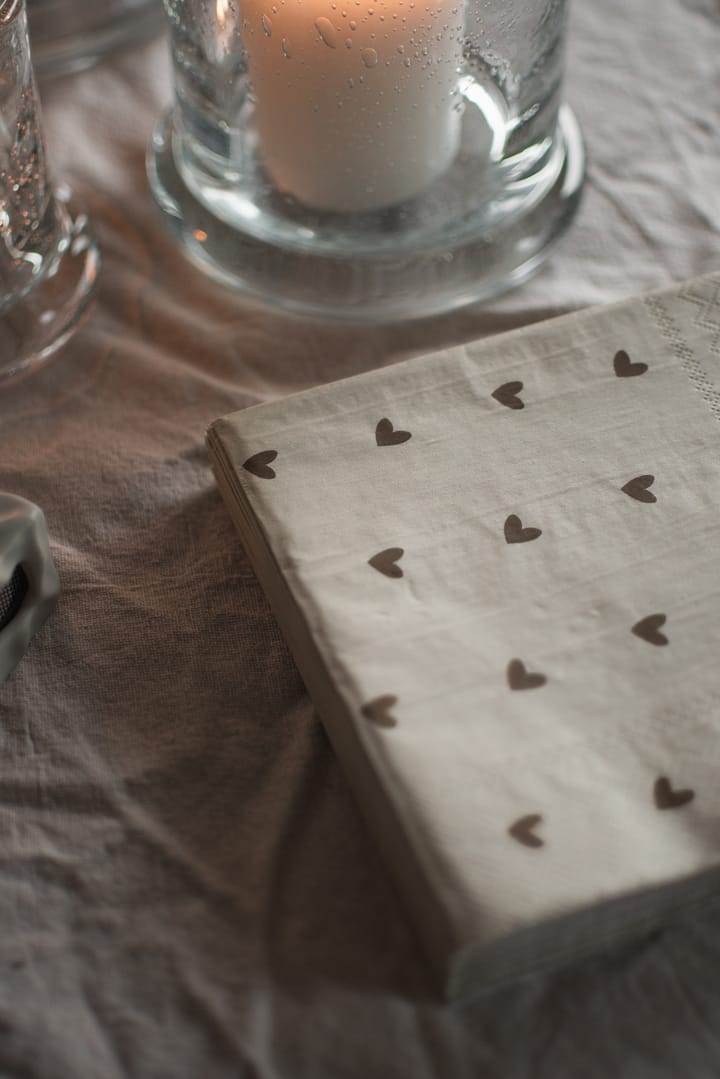 Heart ペーパーナプキン 33x33 cm 20枚, Brown-beige DBKD | ディービーケーディー