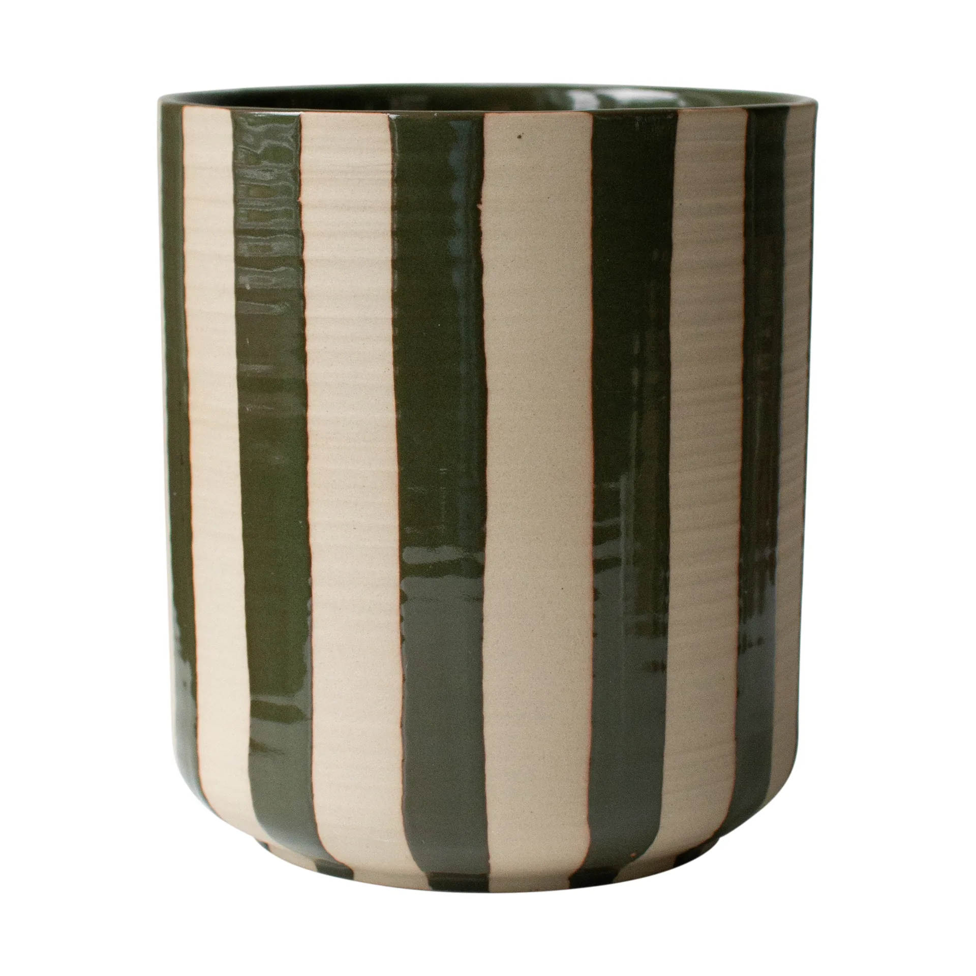 Line 鉢 Ø14x16 cm, Stripe Green DBKD | ディービーケーディー