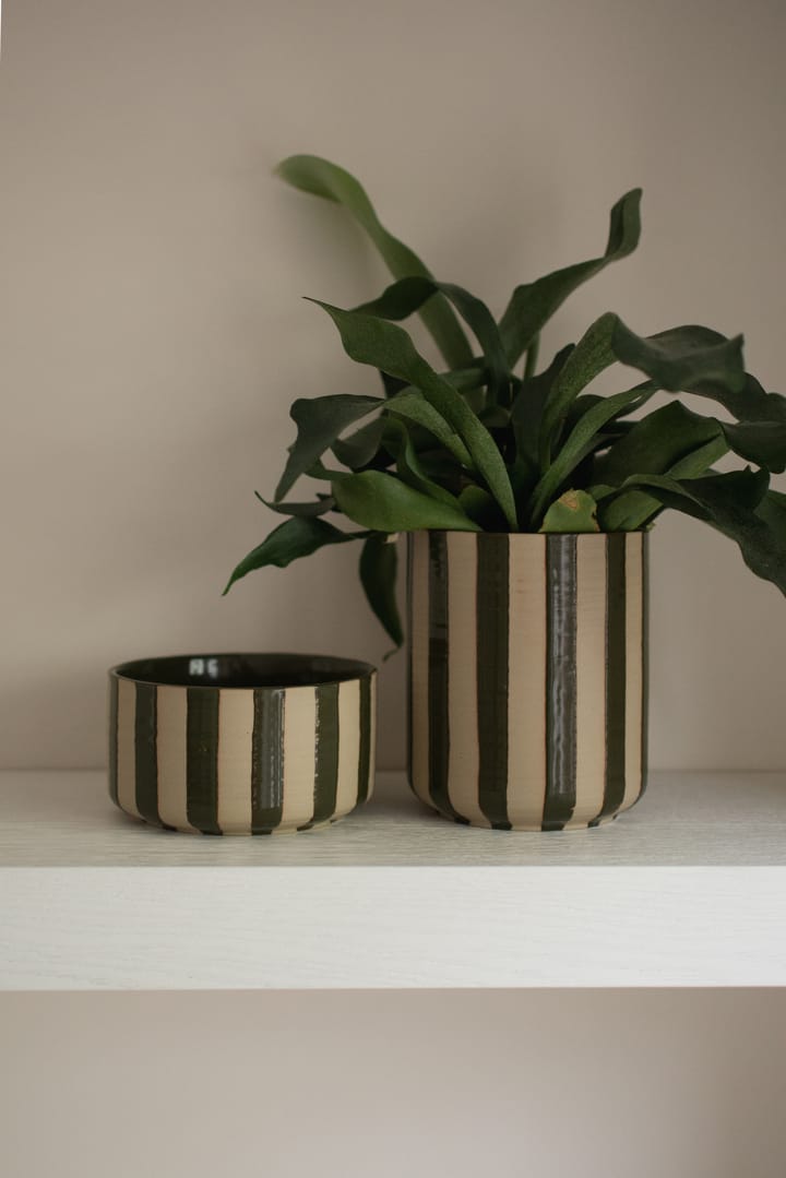 Line 鉢 Ø14x16 cm, Stripe Green DBKD | ディービーケーディー