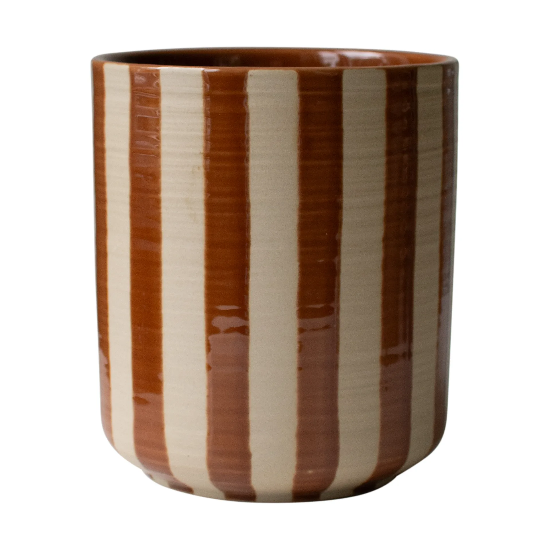 Line 鉢 Ø14x16 cm, Stripe nougat DBKD | ディービーケーディー