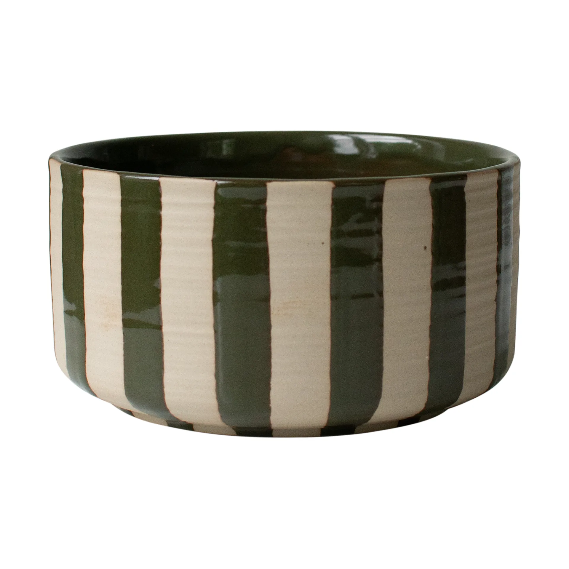 Line デコレーションボウル Ø16 cm, Stripe Green DBKD | ディービーケーディー