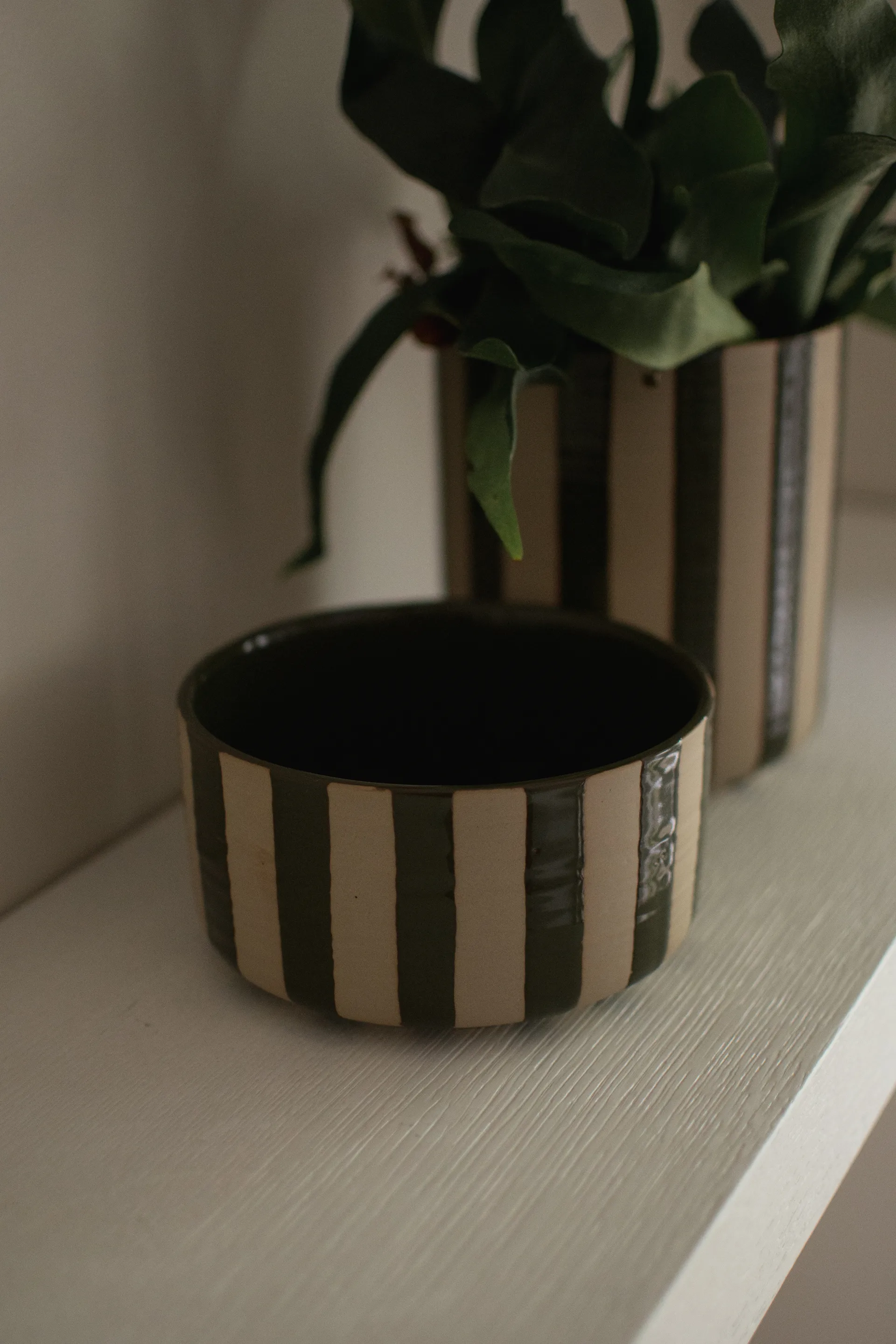 Line デコレーションボウル Ø16 cm, Stripe Green DBKD | ディービーケーディー