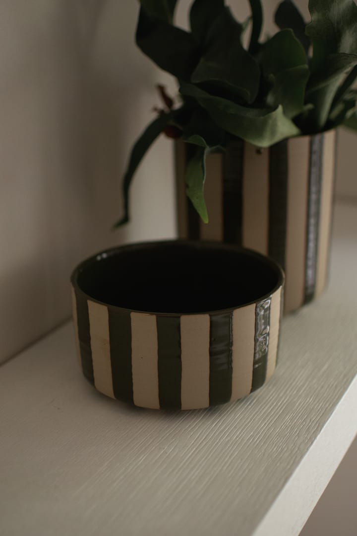 Line デコレーションボウル Ø16 cm, Stripe Green DBKD | ディービーケーディー