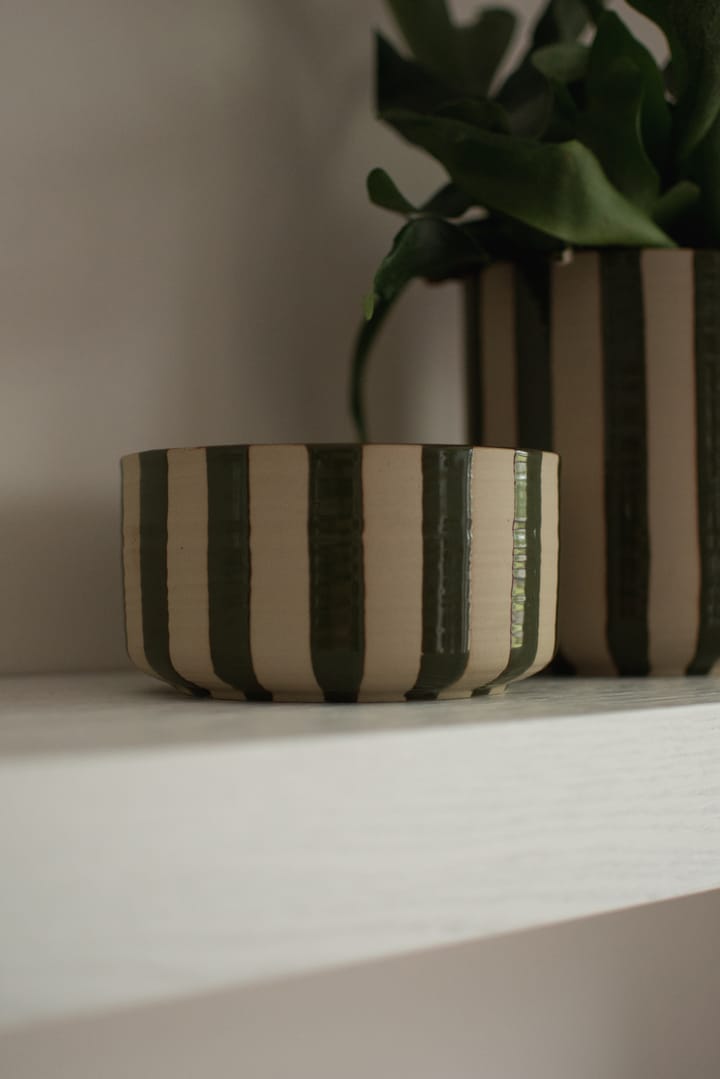 Line デコレーションボウル Ø16 cm, Stripe Green DBKD | ディービーケーディー