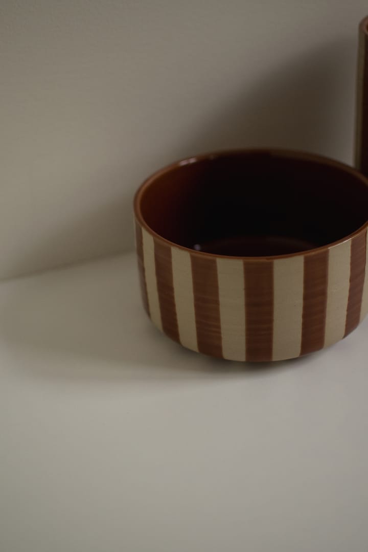 Line デコレーションボウル Ø16 cm, Stripe nougat DBKD | ディービーケーディー